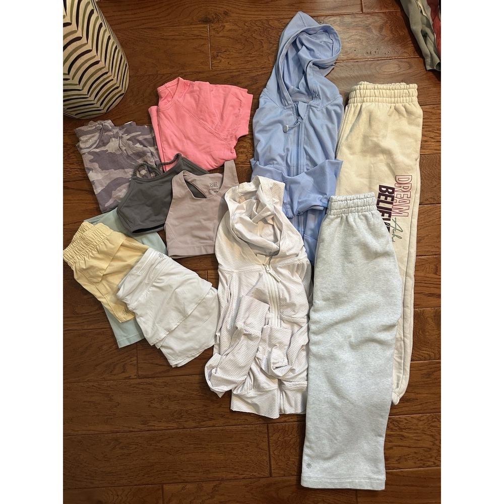 Athleta Girl Size 6 7 8 10 Activewear Lot 11 Pcs Jackets Sweatpants Skort